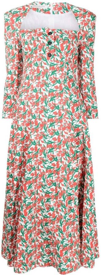 Philosophy Di Lorenzo Serafini Jurk met bloemenprint Rood