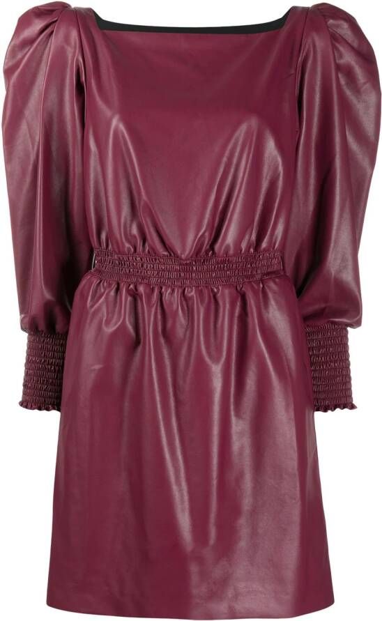 Philosophy Di Lorenzo Serafini Midi-jurk met pofmouwen Paars