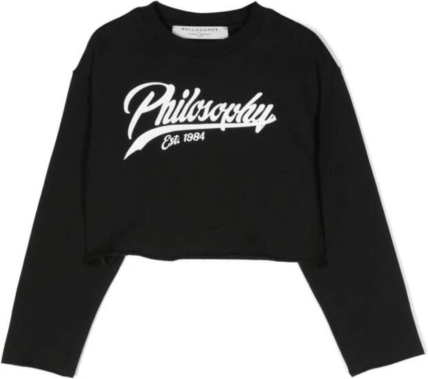 Philosophy Di Lorenzo Serafini Kids Sweater met logoprint Zwart