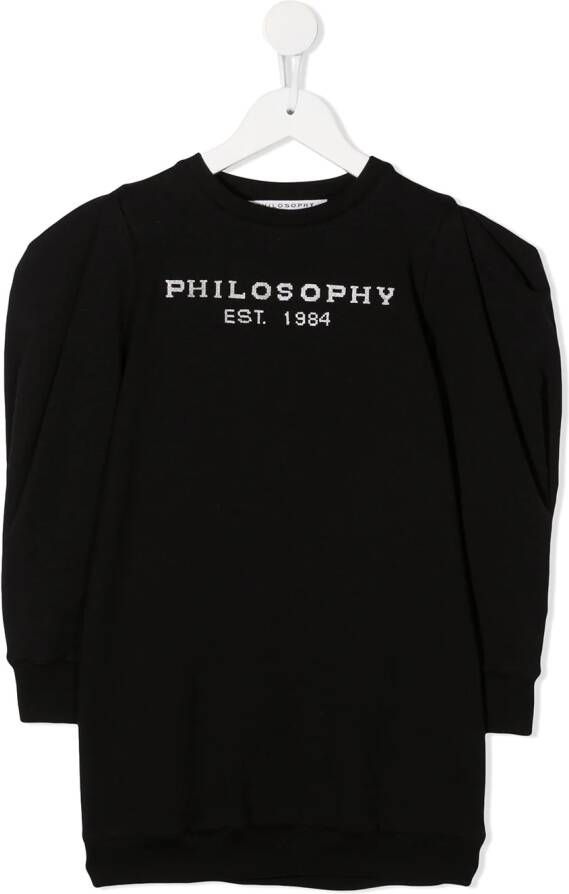 Philosophy Di Lorenzo Serafini Kids Sweater met pofmouwen Zwart