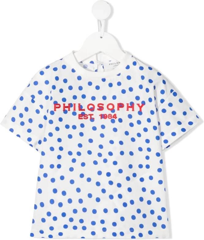 Philosophy Di Lorenzo Serafini Kids T-shirt met logoprint Wit