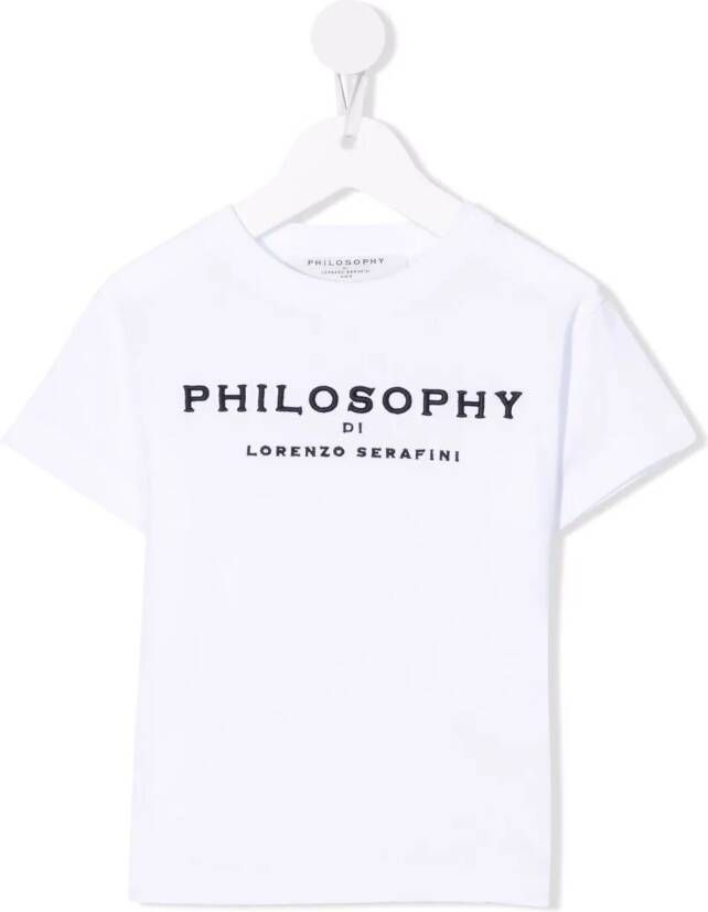 Philosophy Di Lorenzo Serafini Kids T-shirt met logoprint Wit