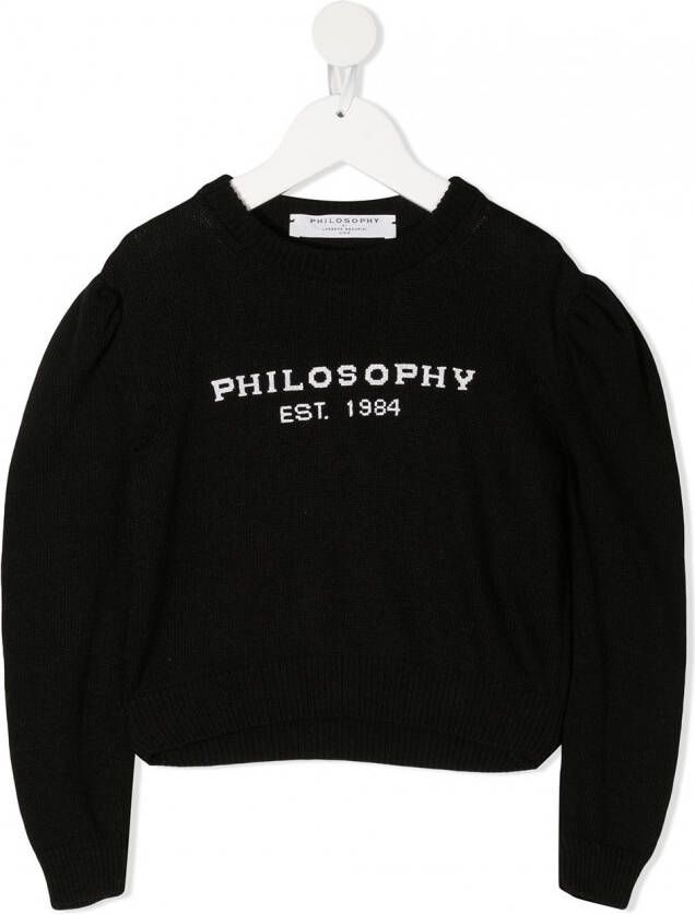 Philosophy Di Lorenzo Serafini Kids Trui met ronde hals Zwart