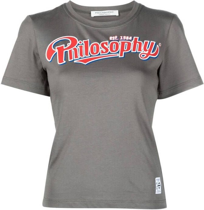 Philosophy Di Lorenzo Serafini T-shirt met logoprint Grijs