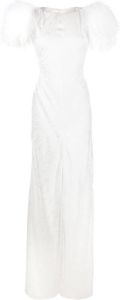 Philosophy Di Lorenzo Serafini Mini-jurk met veren afwerking Wit