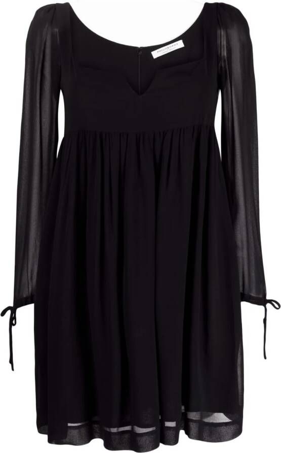 Philosophy Di Lorenzo Serafini Chiffon mini-jurk Zwart