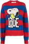 Philosophy Di Lorenzo Serafini Intarsia trui Blauw - Thumbnail 1