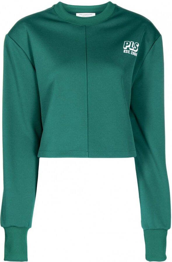 Philosophy Di Lorenzo Serafini Sweater met geborduurd logo Groen