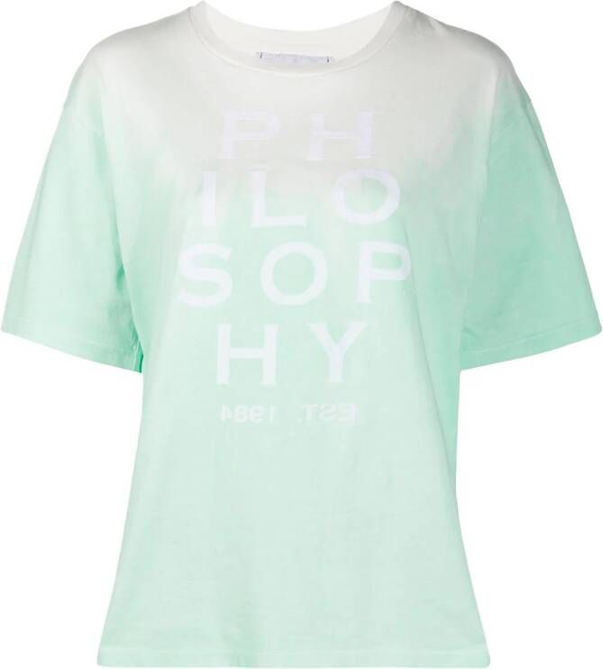 Philosophy Di Lorenzo Serafini T-shirt met geverfd-effect Groen