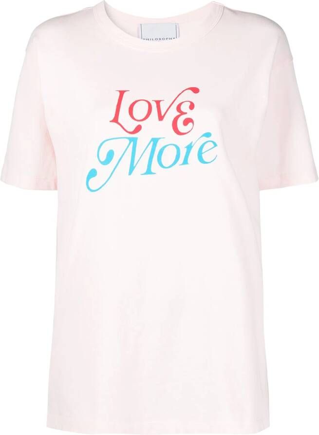 Philosophy Di Lorenzo Serafini T-shirt met print Roze