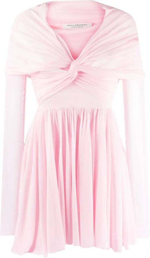Philosophy Di Lorenzo Serafini Mini-jurk met strikdetail Roze