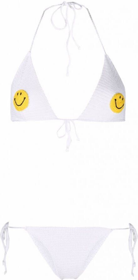 Philosophy Di Lorenzo Serafini x Smiley Company gehaakte bikini Wit