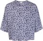 Pierre-Louis Mascia T-shirt met bloe print Blauw - Thumbnail 1