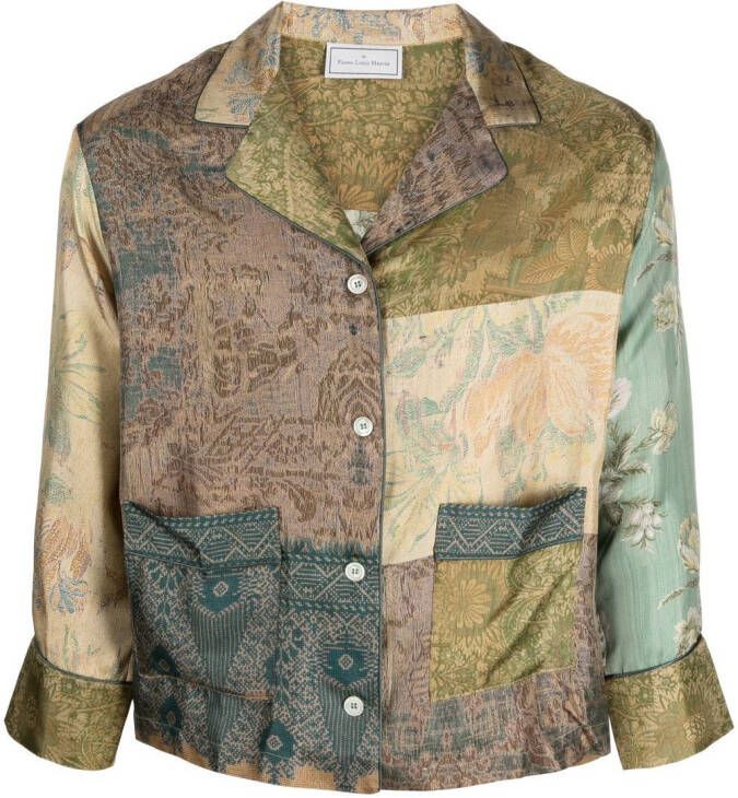 Pierre-Louis Mascia Zijden shirt Groen