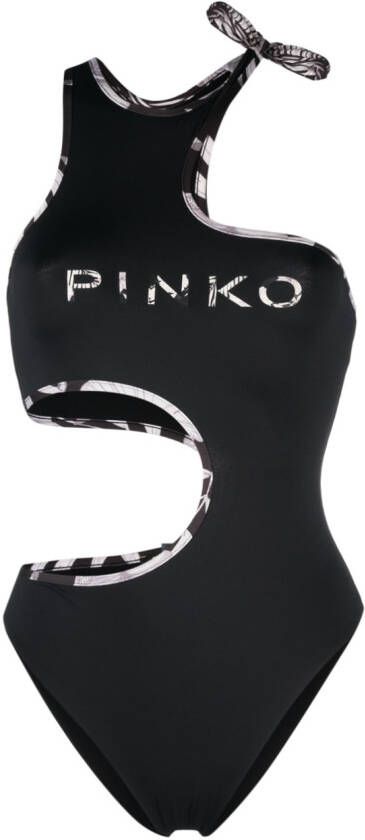 PINKO Badpak met logoprint Zwart