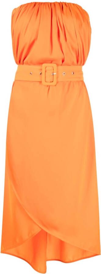 PINKO Strapless midi-jurk Oranje
