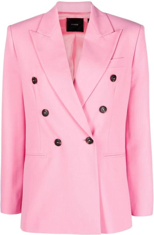 PINKO Blazer met dubbele rij knopen Roze