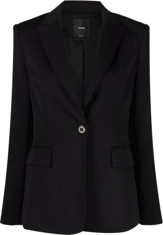 PINKO Blazer met enkele rij knopen Zwart