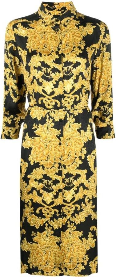 PINKO Blousejurk met barokprint Zwart
