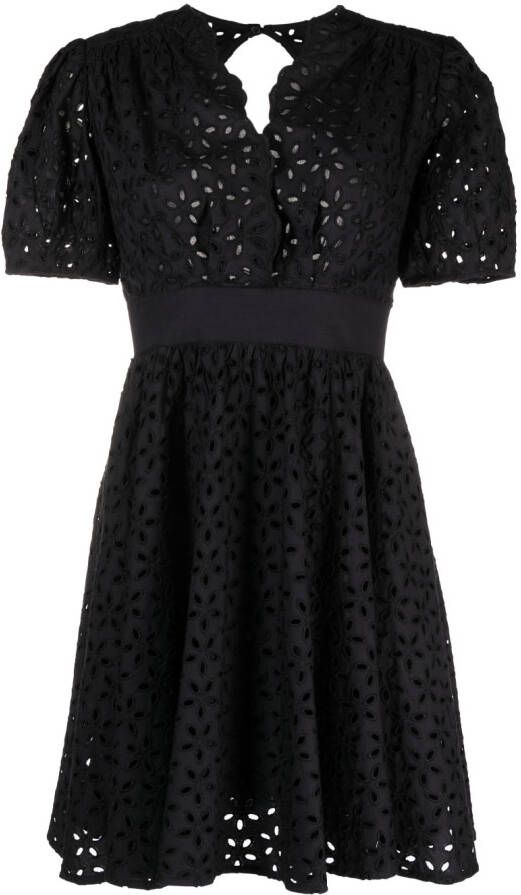 PINKO Broderie anglaise jurk Zwart
