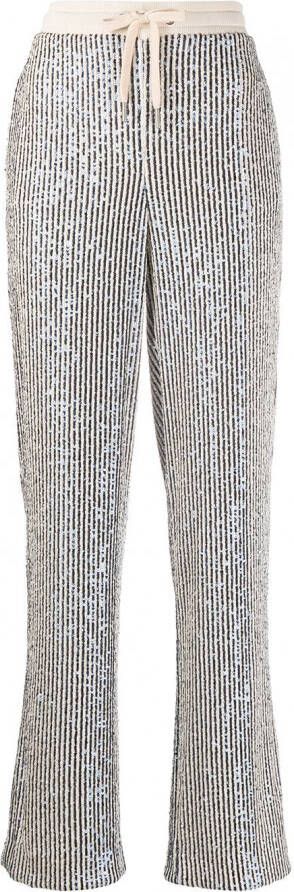 PINKO Broek met pailletten Beige