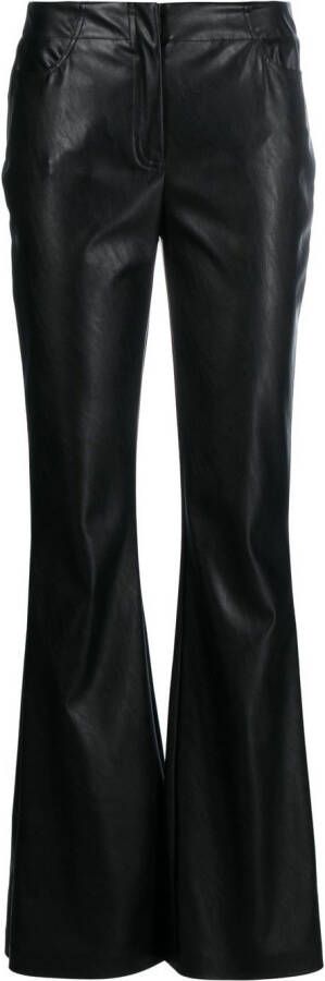 PINKO Broek van imitatieleer Zwart