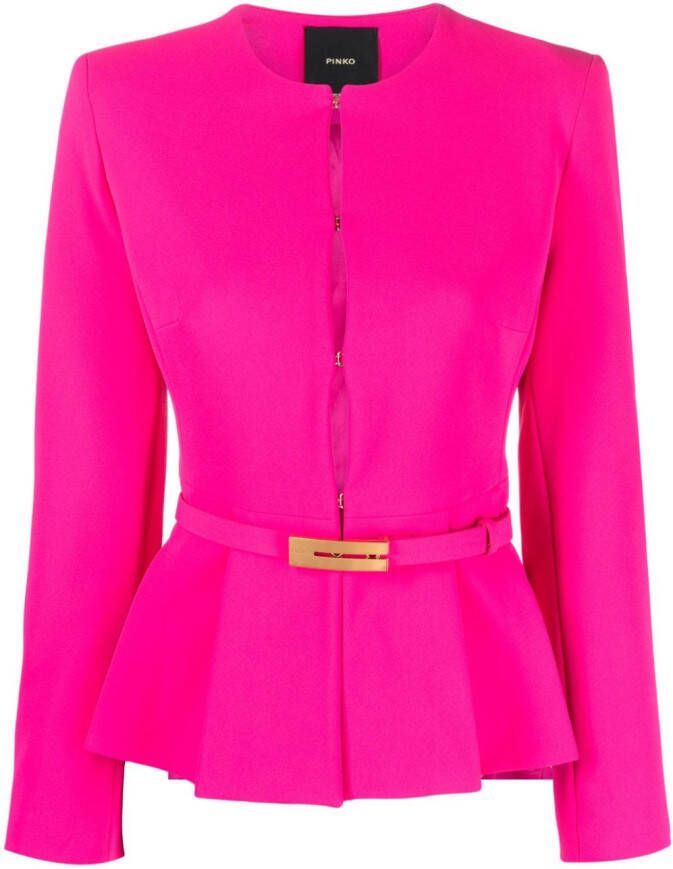 PINKO Blazer met gespdetail Roze
