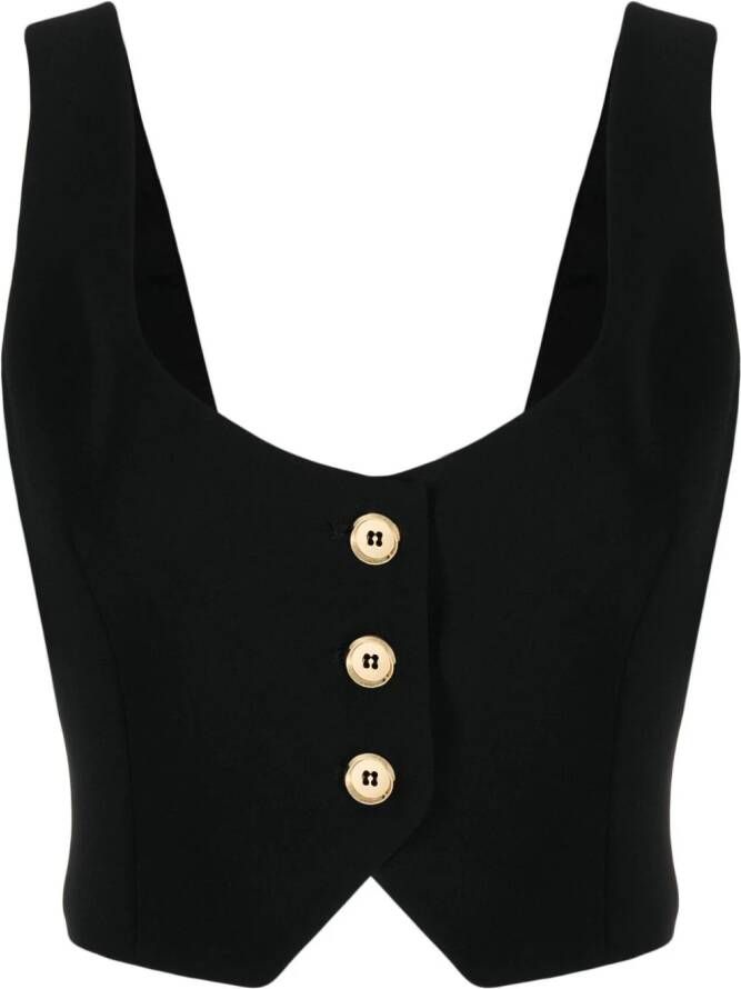 PINKO Cropped blouse Zwart