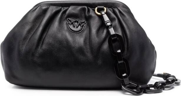PINKO Clutch met schakelketting Zwart