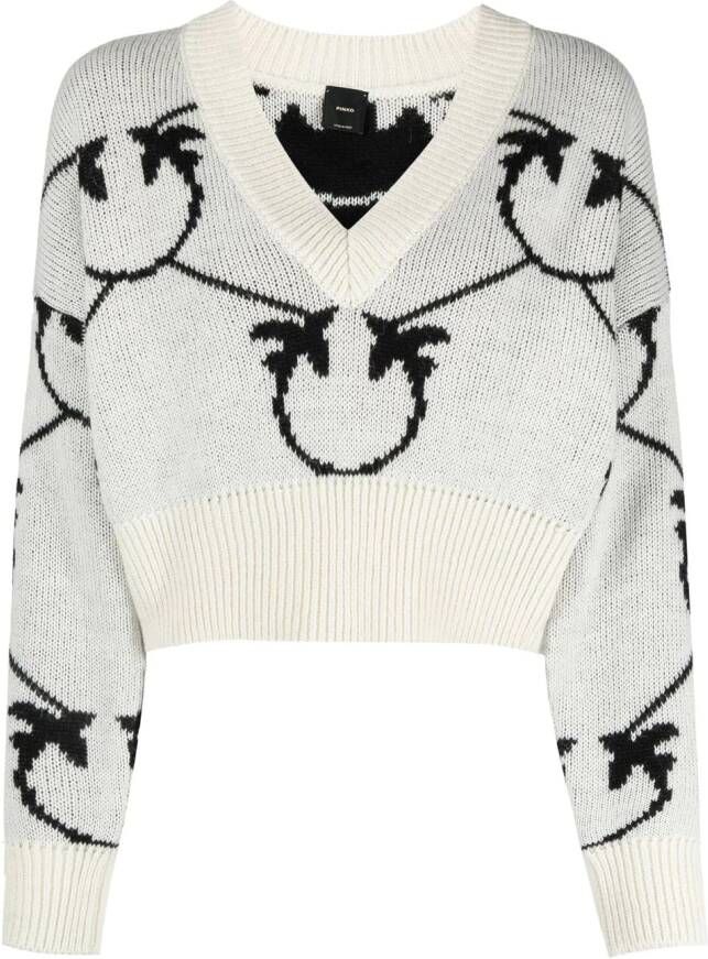 PINKO Cropped trui Wit