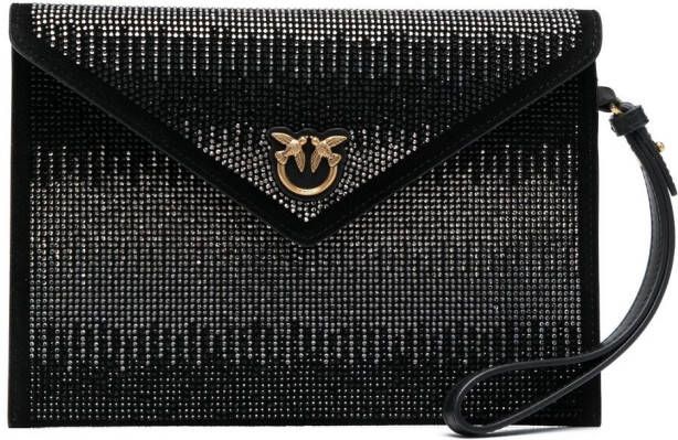 PINKO Clutch verfraaid met kristallen Zwart