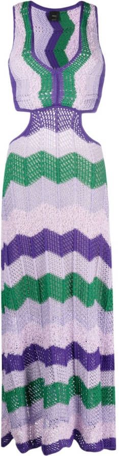 PINKO Ribgebreide midi-jurk Paars