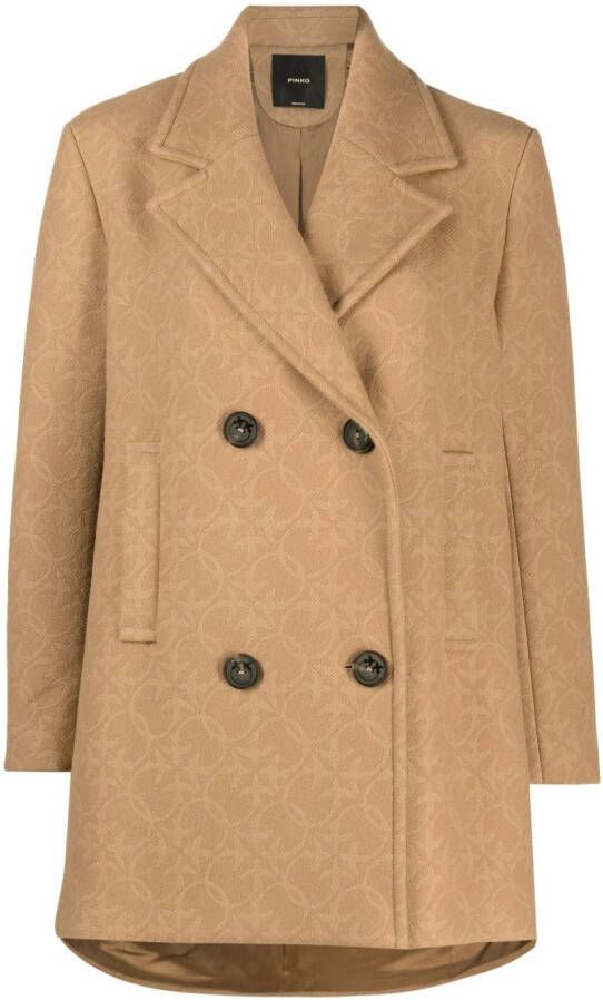 PINKO Jas met dubbele rij knopen Bruin
