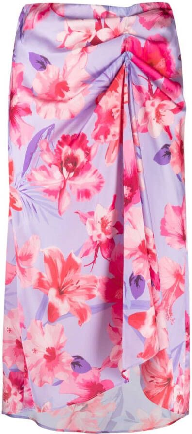 PINKO Mini-rok met bloemenprint Paars