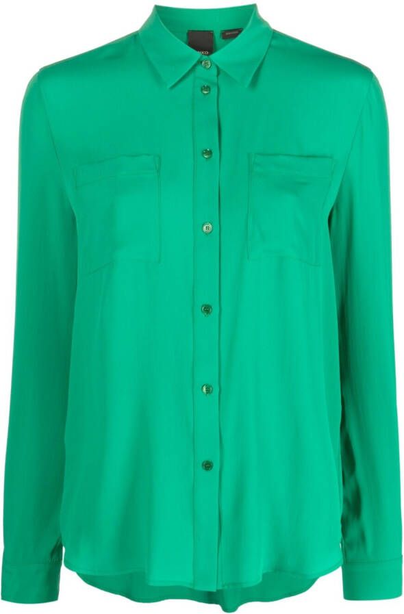 PINKO Gedrapeerde blouse Groen