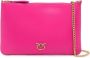 PINKO Classic leren clutch Roze - Thumbnail 1