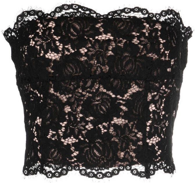 PINKO Strapless top Zwart