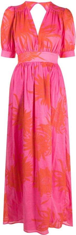 PINKO Maxi-jurk met bloemenprint Roze