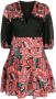 PINKO Mini-jurk met bloemenprint Zwart - Thumbnail 1