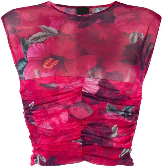 PINKO Top met bloemenprint Roze
