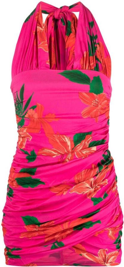 PINKO Jurk met bloemenprint Roze