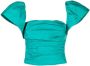 PINKO Gesmockte blouse Groen - Thumbnail 1