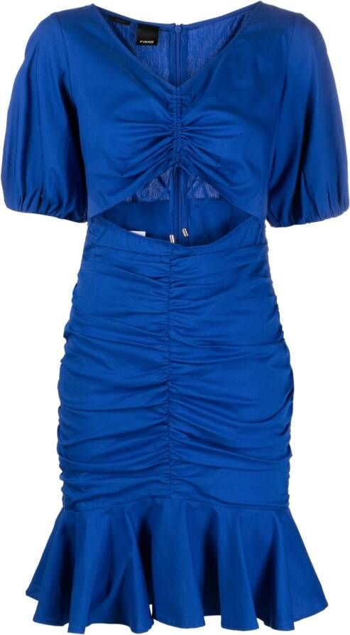 PINKO Gesmockte jurk Blauw