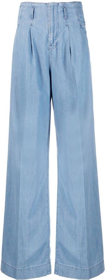 PINKO Broek met wijde pijpen Blauw