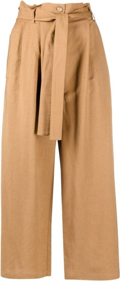 PINKO Broek met ceintuur Bruin