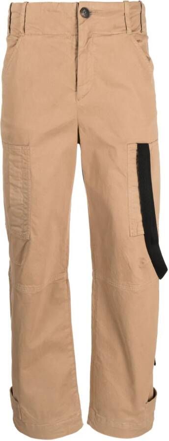 PINKO high-waisted straight-leg cotton trousers Bruin