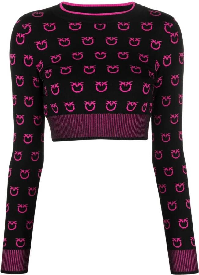 PINKO Intarsia trui Zwart