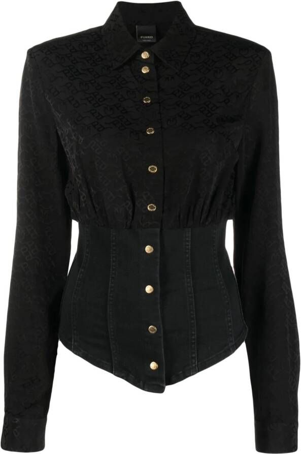 PINKO Denim blouse Zwart