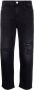 PINKO Jeans met gerafeld effect dames Spandex Elastane Polyester katoenkatoen 24 Zwart - Thumbnail 1