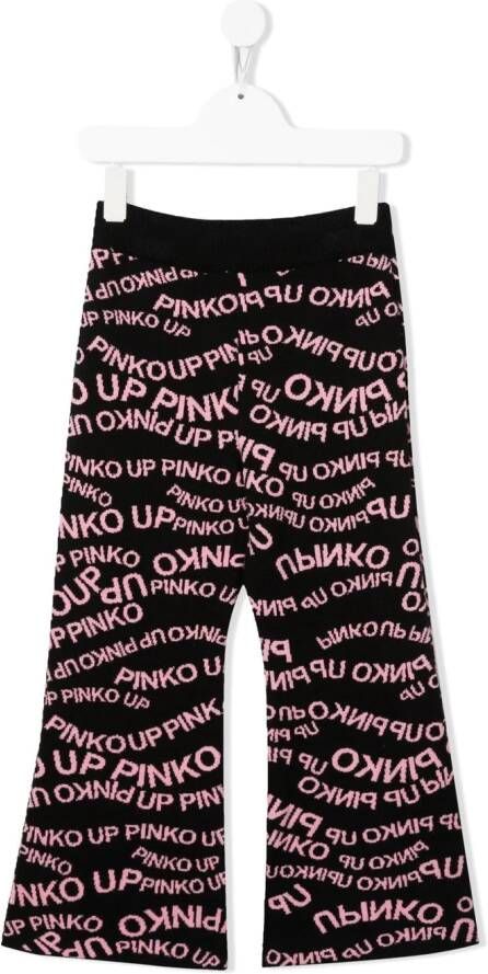 Pinko Kids Broek met logoprint Zwart